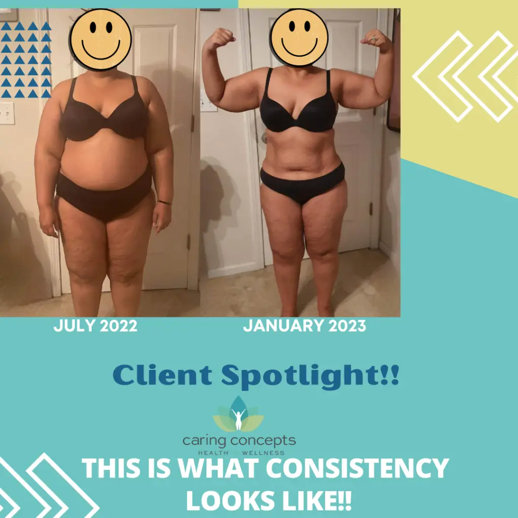 Client Spotlight woman with weight lost